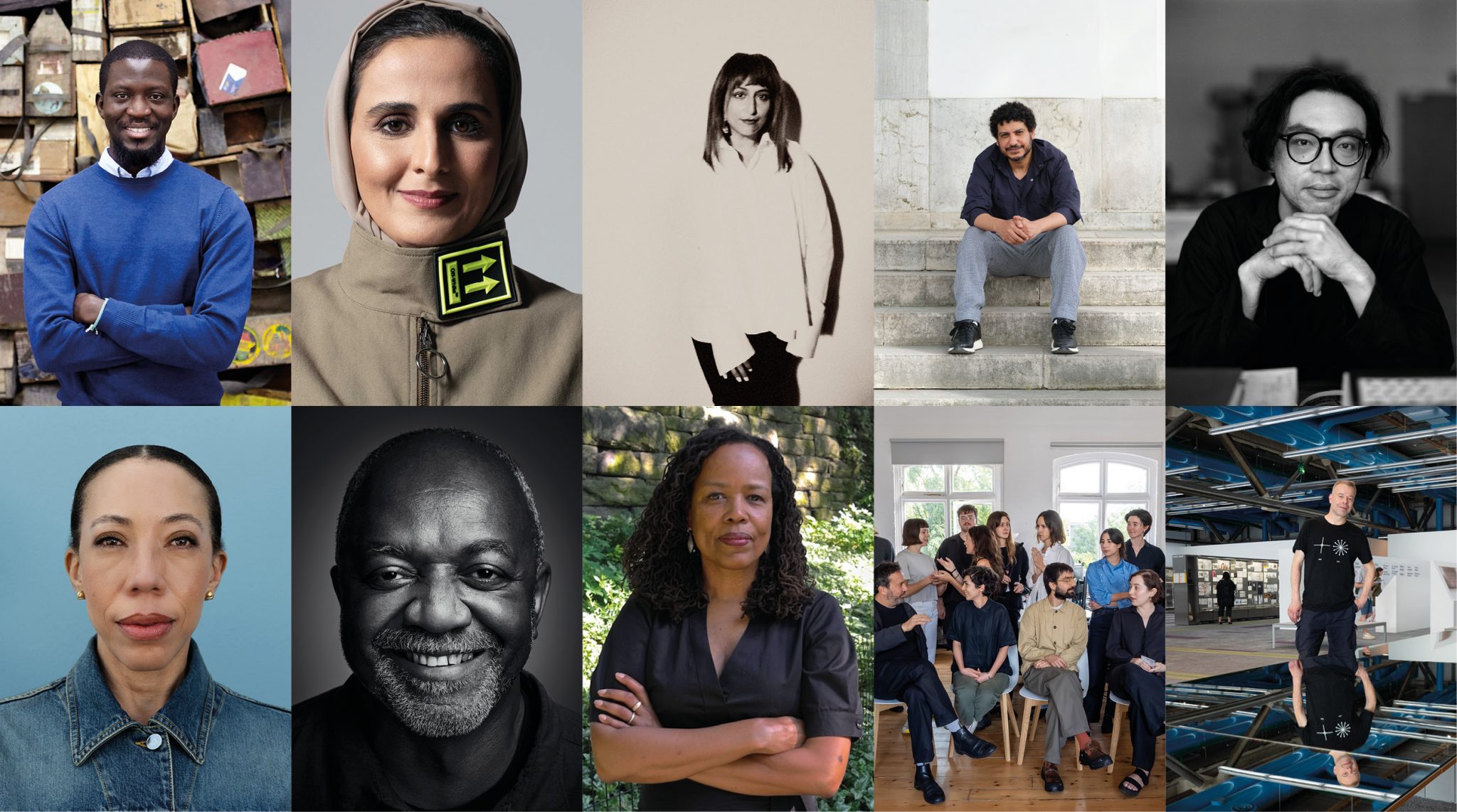 A collage of individuals on the power 100 list