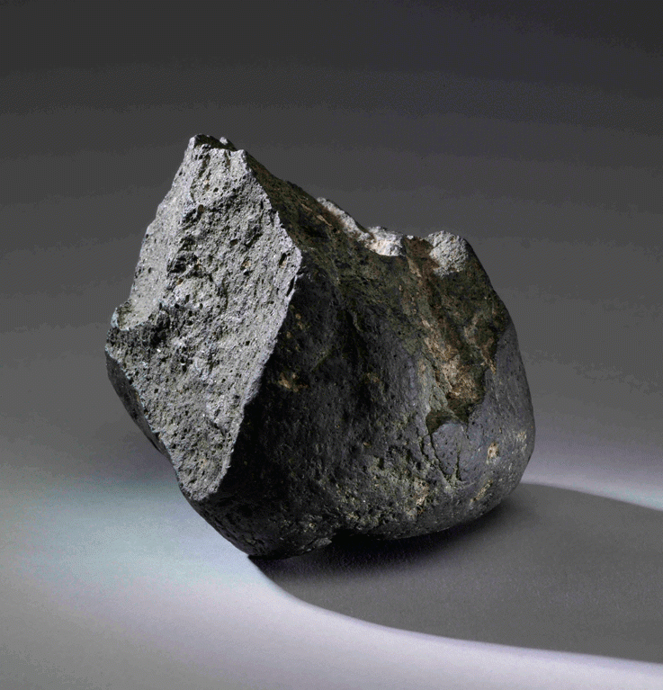 Stone chopping tool from the Olduvai Gorge in Tanzania. Courtesy Trustees of the British Museum