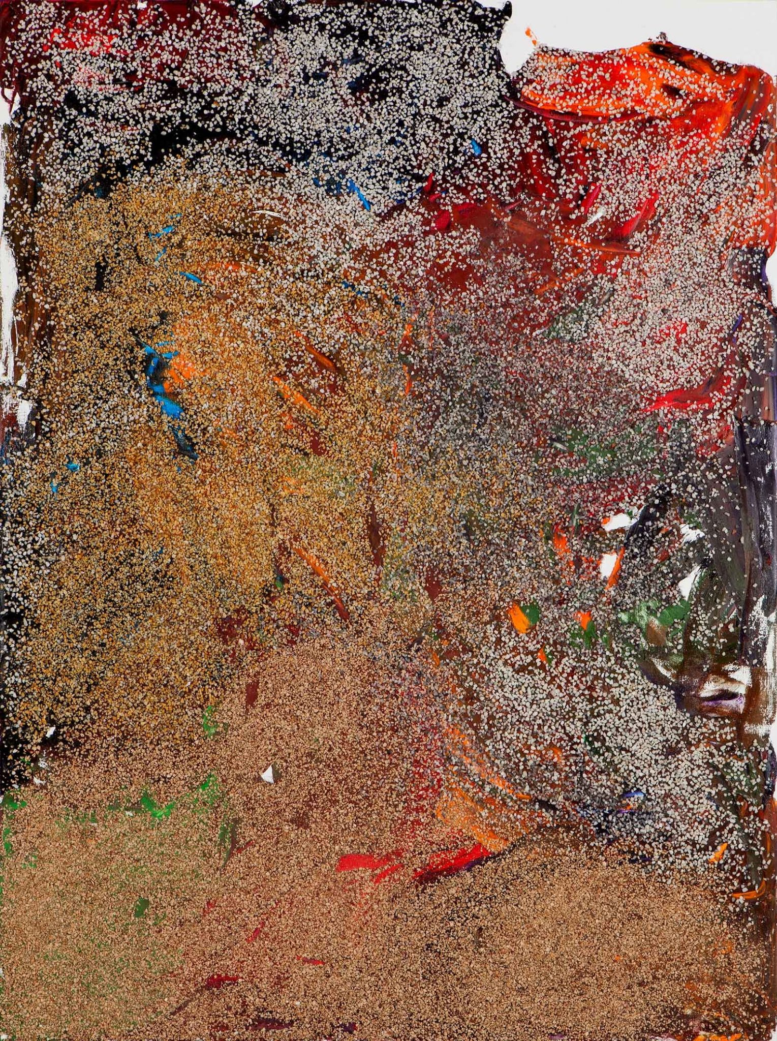 Gravel Master, 2013, oil, rocks and pebbledash, unique. Courtesy the artist