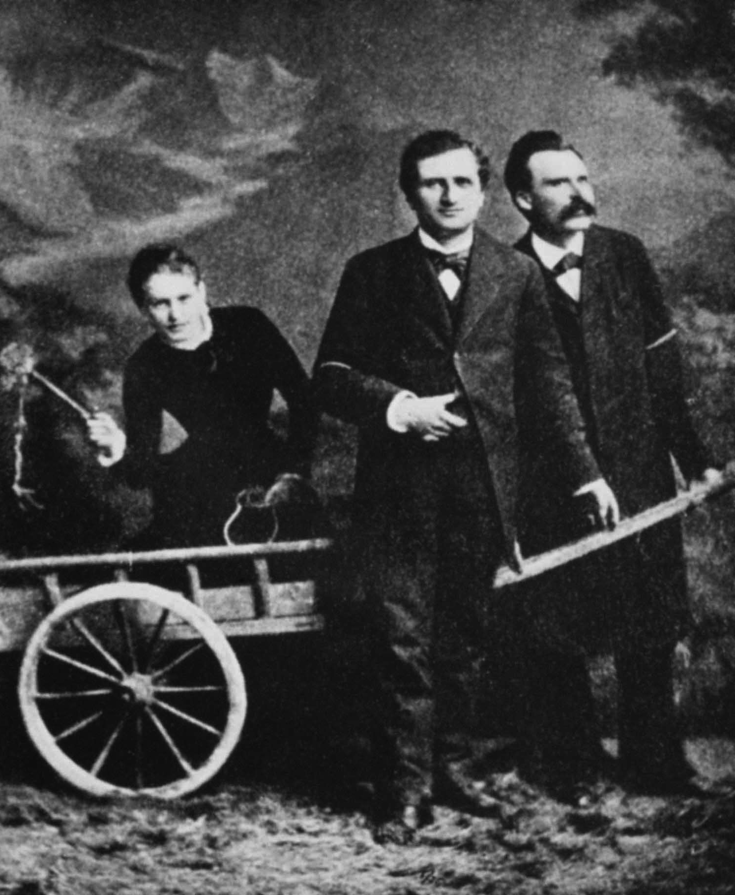 Lou Andreas-Salomé, Paul Rée and Friedrich Nietzsche in 1882. Courtesy the Granger Collection/Topfoto