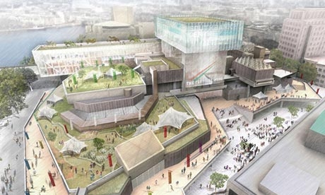 Artist's impression of how the Southbank centre would look after redevelopment