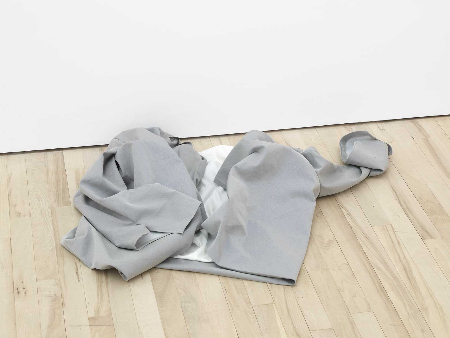 Nathaniel Carey, Stop Making Sense (Father Tongue), 2013, cotton and polyester blend, cotton twill, acrylic, dimensions variable. Courtesy Carl Freedman Gallery, London