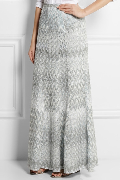 Missoni Metallic crochet-knit maxi skirt, Net-a-Porter, Gallery Girl 6 Feb 2014