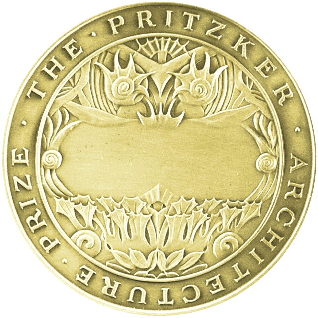 Pritzker Architecture Prize medal, 2014 winner Shigeru Ban