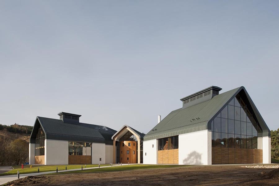 Dalmunach Distillery approach, from 2015 RIBA Awards