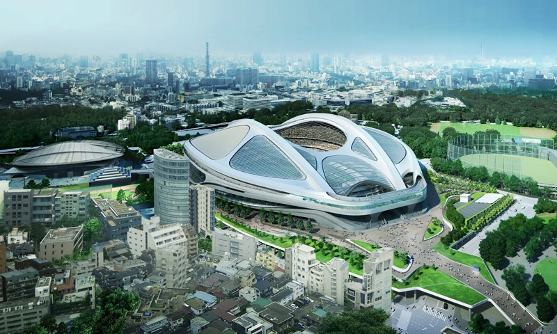 Zaha Hadid Tokyo Olympic Stadium, artist impression, News 20 July 2015