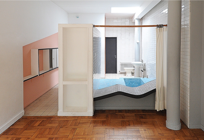 Le Corbusier’s bathroom for Villa Savoye, Poissy