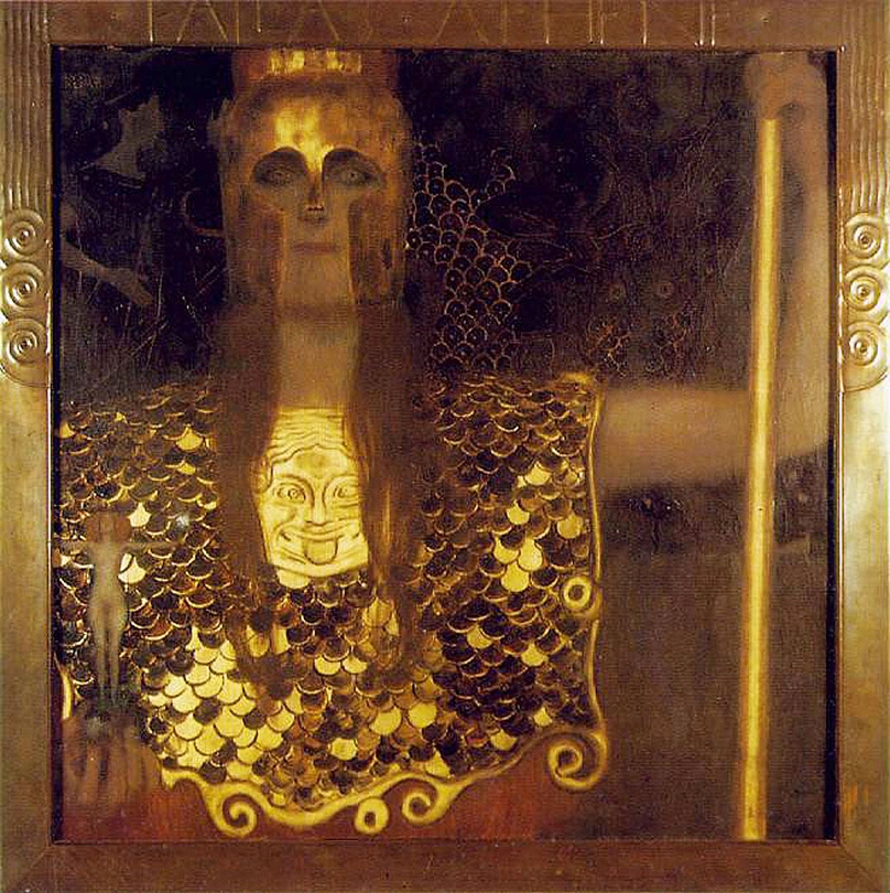 Pallas Athena  by Gustav Klimt  20"x20" Canvas Art Print 