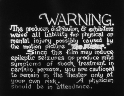 Tony Conrad, The Flicker, 1966. News 11 Apr 2016