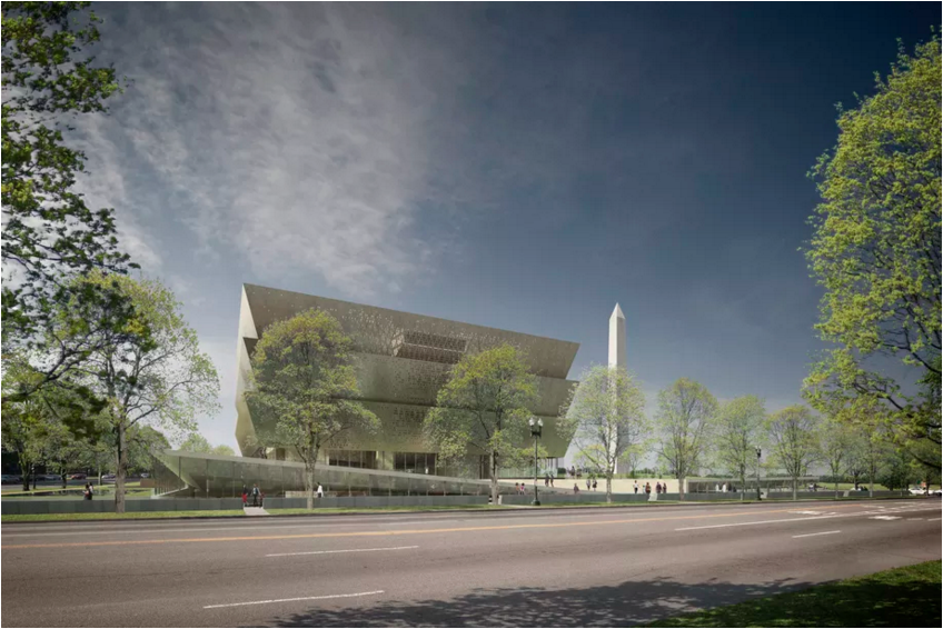 Rendering of National Museum of African American History and Culture. News 11 Aug 2016