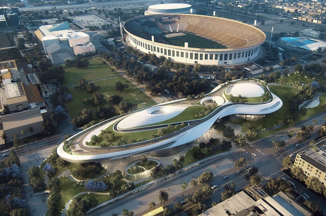 The proposed Lucas Museum of Narrative Art, Los Angeles