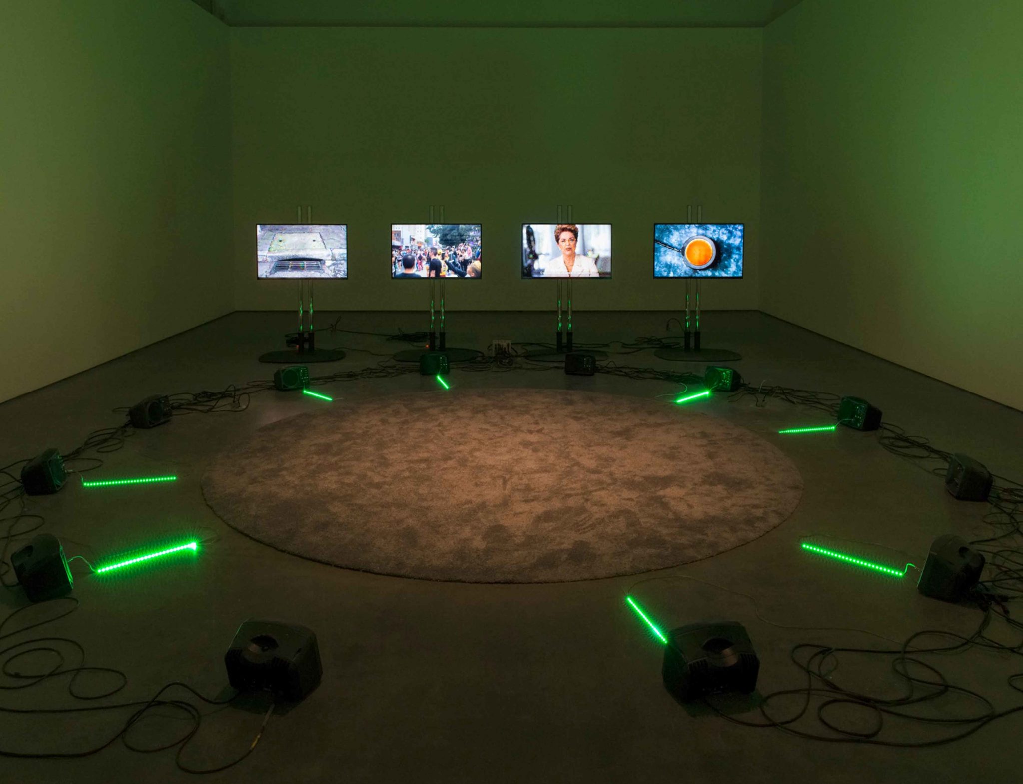 Haroon Mirza Fear of the Unknown remix second Lisson space