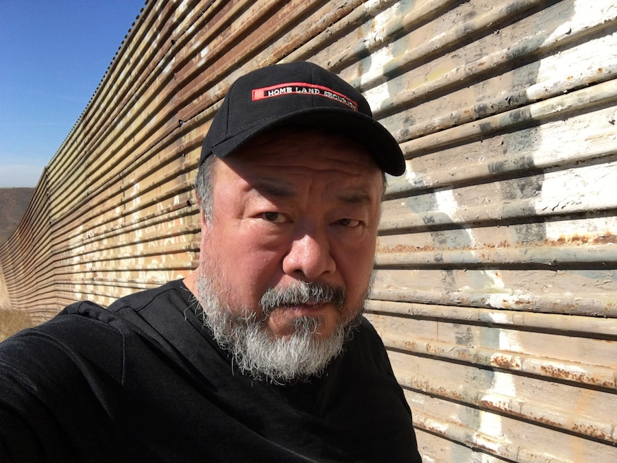 Ai Weiwei on the Mexico-US border, Tijuana, 2016. Image: courtesy Ai Weiwei Studio