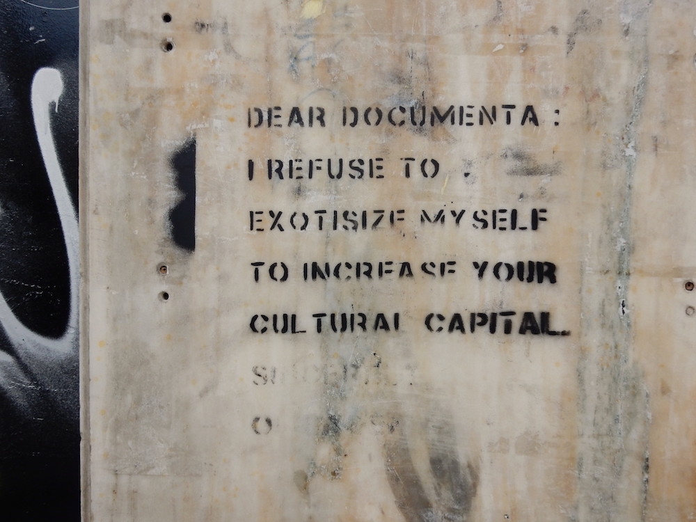 Stencil in the Omonoia district of Athens, 2016. Image: Licensed under Creative Commons: aestheticsofcrisis