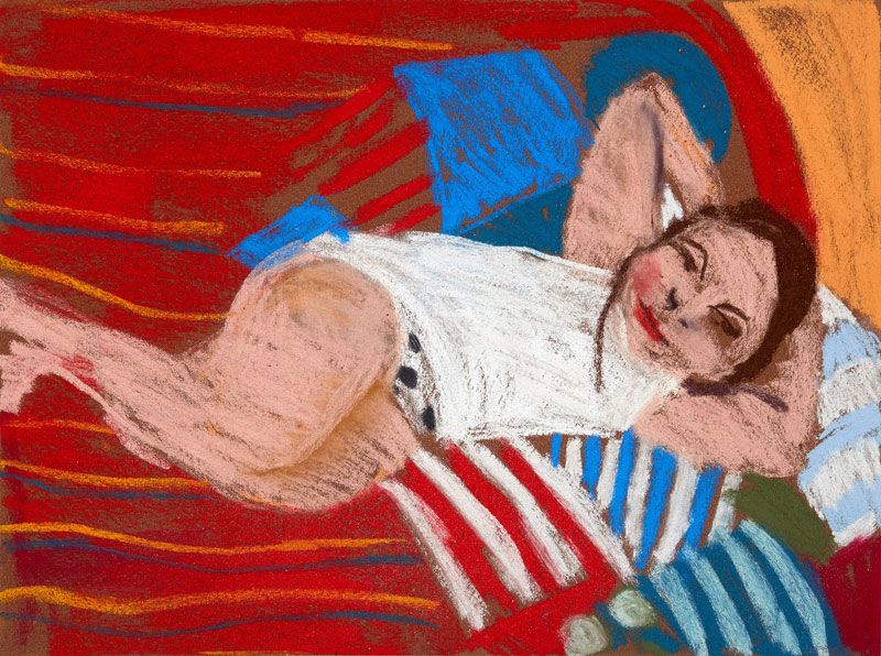 Chantal Joffe, Bella Reclining, from AR September 2017 Previews