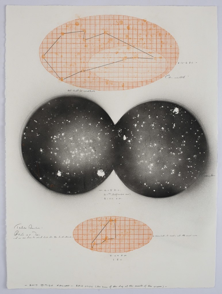  Jitish Kallat  Rain Study (the hour of the day of the month of the season), 2017  Chemould Prescott Road, Mumbai