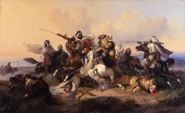 Raden Saleh, Lion Hunt, 1841. ARA Spring 2018 Review