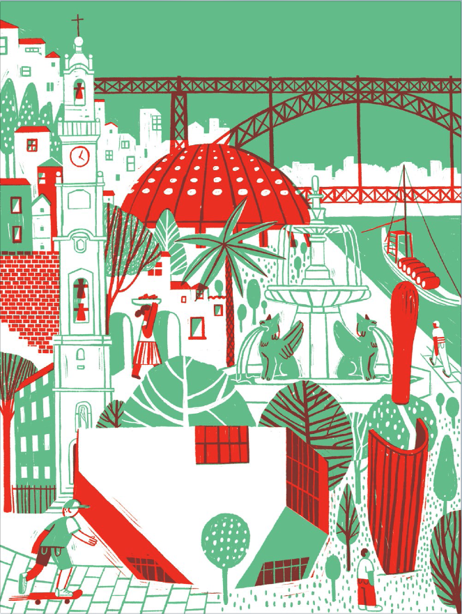 Porto, illustration by Marta Monteiro. Portugal supplement feature