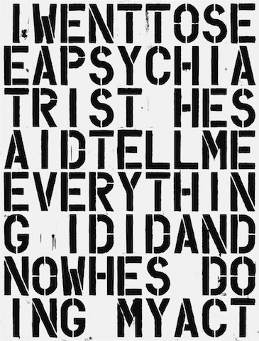Richard Prince and Christopher Wool, My Act, 1988. AR September 2018 Preview