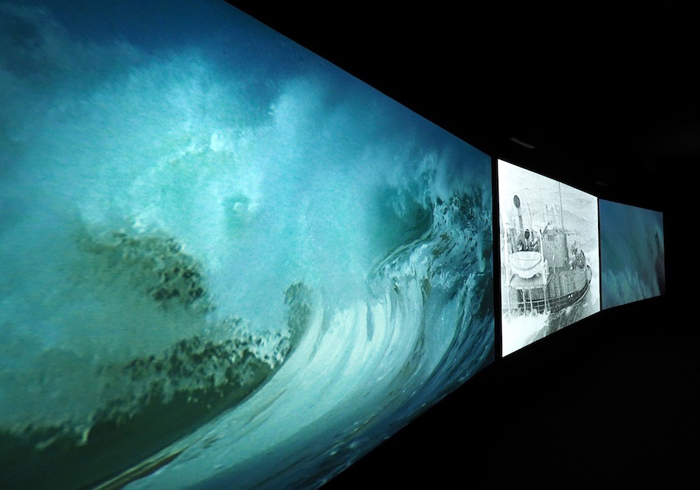 Vertigo Sea, 2015, three-channel video installation, original format HD colour, video, sound, 48 min