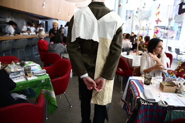 Susan Cianciolo, Custom uniform worn by waiters for RUN Restaurant Untitled, 2017. AR Summer 2018 Simonini