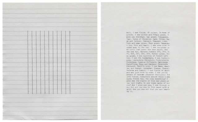 Fazal Rizvi, Coloured Fields 1 (Typewriter series), 2017. ARA Future Greats 2019 