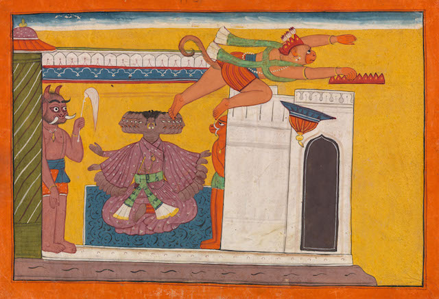 The Monkey Prince Angada Steals Ravana’s Crown c. 1700–30. ARA Autumn 2019 previews