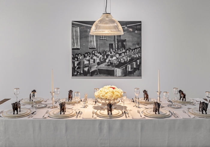 Adrian Stimson, Iini Sookumapii: Guess who’s coming to dinner?, from Online exclusive 4 October 2019 Korman Toronto Biennial