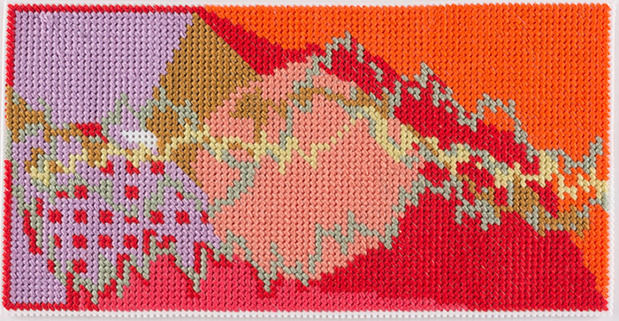 Steve Reinke, Untitled (needlepoint), 2017. AR March 2020 Previews