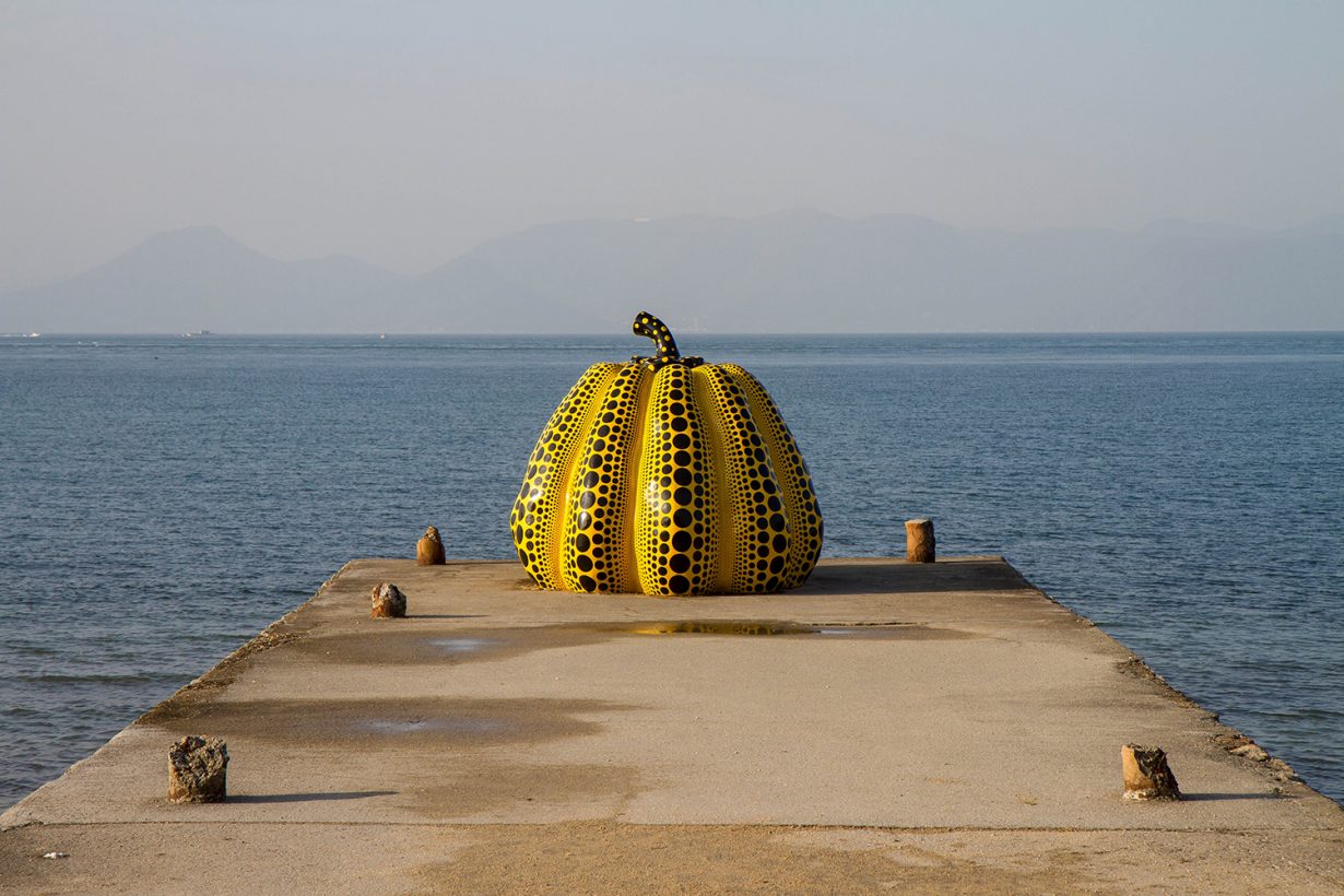 Yayoi Kusama's Gigantic Inflatable Pumpkin Makes A Statement At