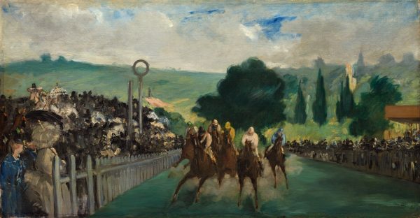 Edouard Manet, Les courses à Longchamp 1866, huile sur toile, 44 x 84,2 cm. Potter Palmer Collection. Art Institute of Chicago, Chicago
