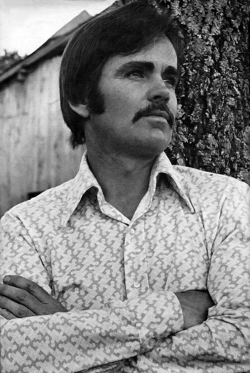 Photo portrait of Cormac McCarthy used for the first-edition back cover of Child of God (1973)