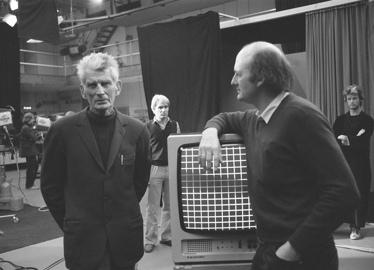 During the filming of ’Night and Dreams‘ 1982 - Samuel Beckett and Jim Lewis