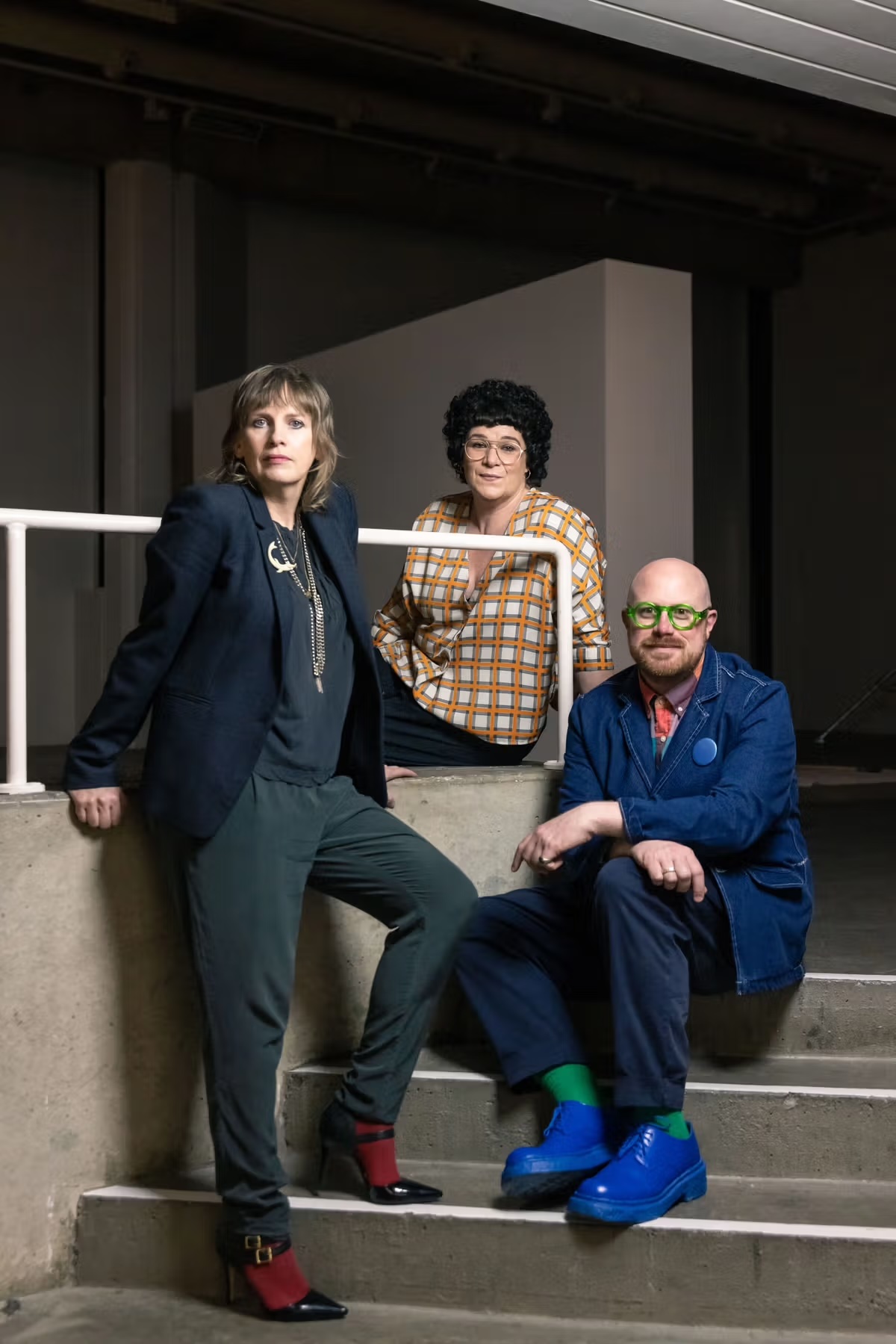 Artist Isabel Nolan, Curator Georgina Jackson and Producer Cian O’Brien at The Douglas Hyde Gallery of Contemporary Art,Dublin. Photo: Ste Murray