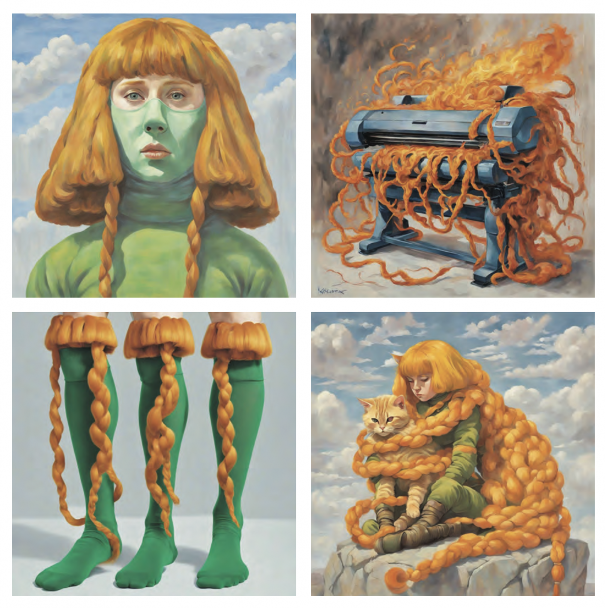 Images of Holly Herndon generated by xhairymutantx, 2024–. Courtesy the artists