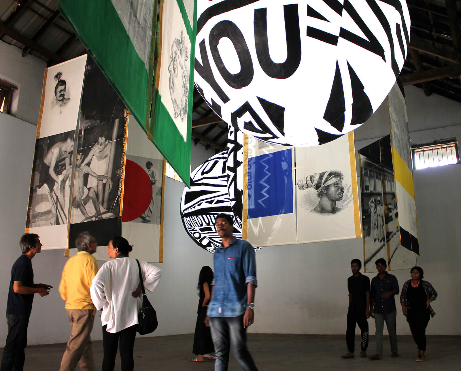 The Space Between, site-specific installation by Brook Andrew at the Kochi-Muziris Biennale 2018. Image courtesy of Kochi-Muziris Biennale