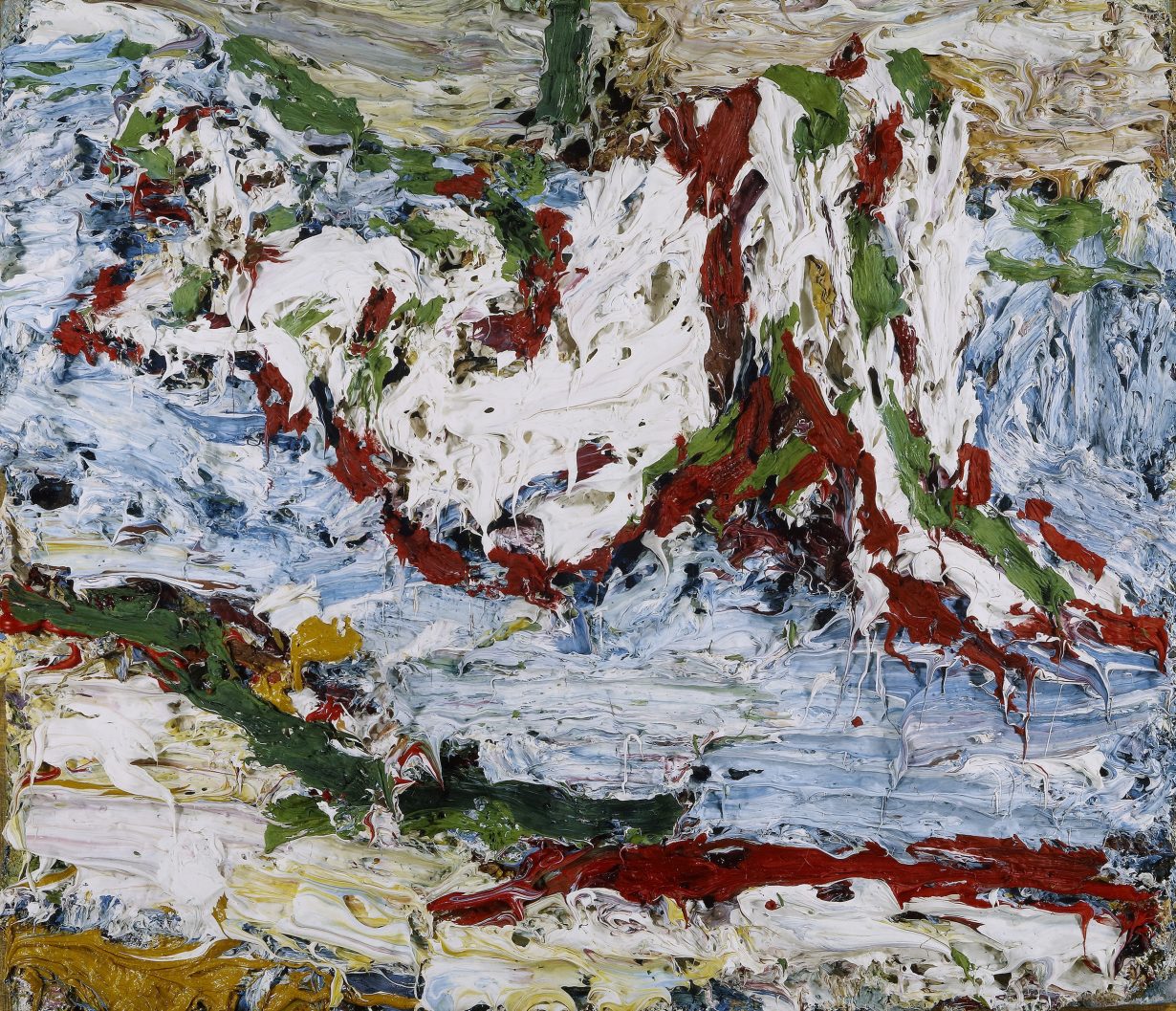 Auerbach E.O.W. on her Blue Eiderdown VI 1963 oil on canvas 17 1-4 x 20 in. 43.8 x 50.8 cm 308141_