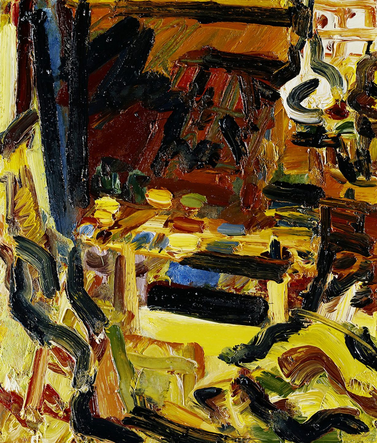 In the Studio II, 2002, oil on board, 50.8 x 43.2 cm, courtesy Frankie Rossi Art Projects, London