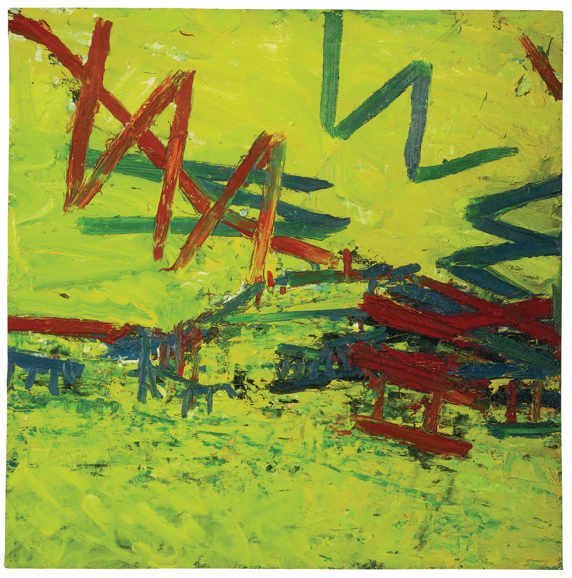 Primrose Hill, Summer, 1968, oil paint on board, 122 × 122 cm