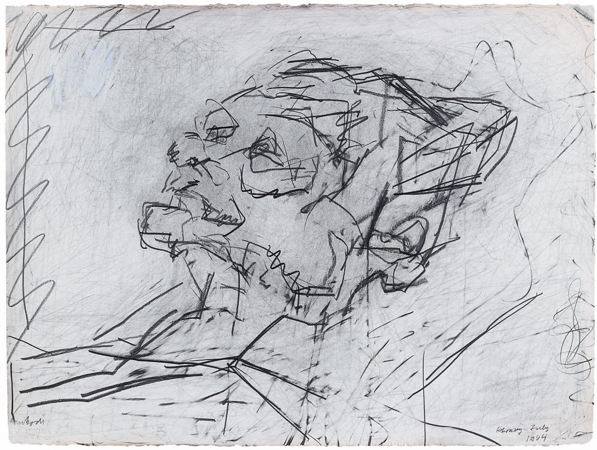 Reclining Head of Julia, 1994, pencil, graphite and chalk on paper, 57 × 76 cm