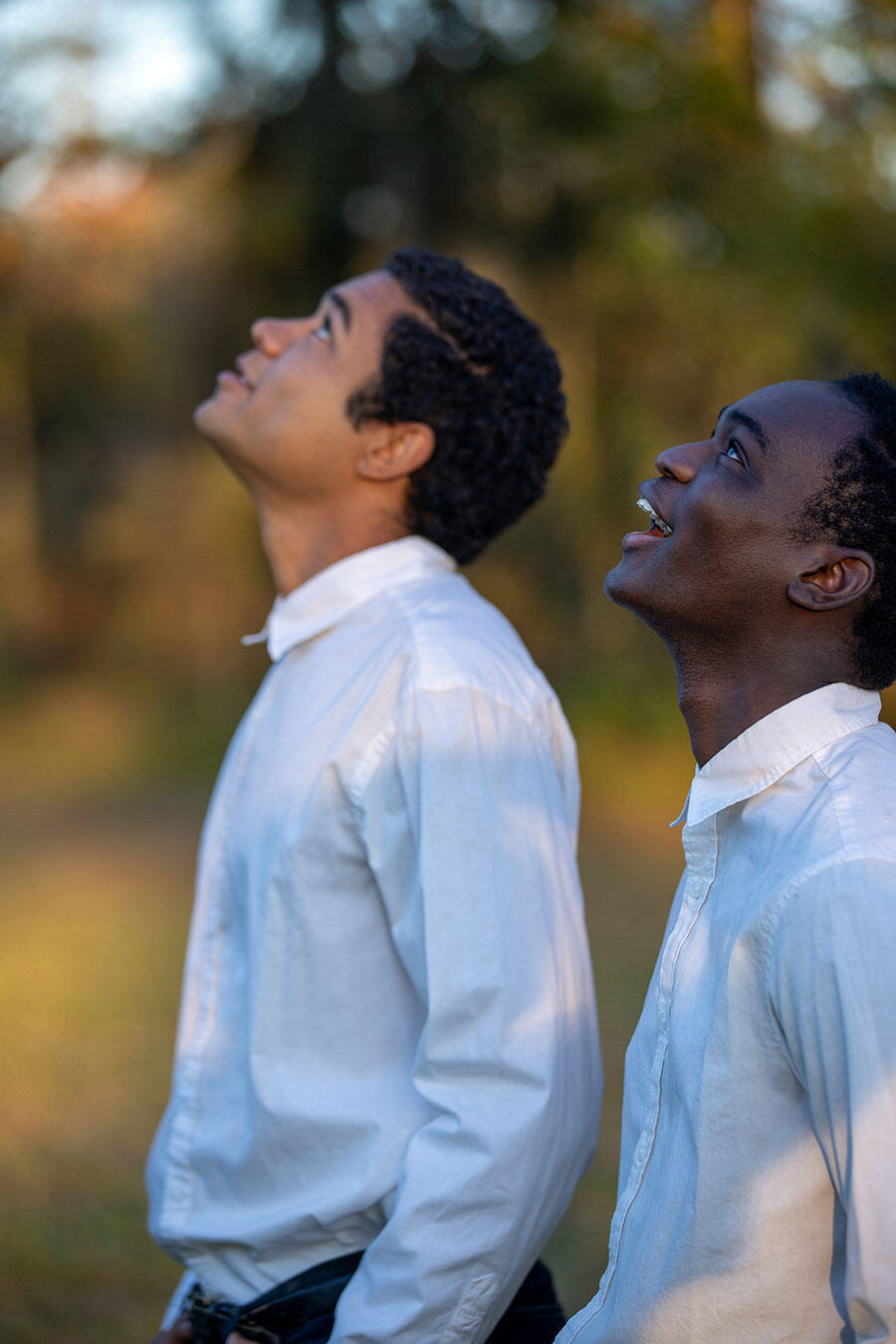 Brandon Wilson as Turner (left) and Ethan Herisse as Elwood (right) in RaMell Ross’s Nickel Boys, 2024. Courtesy: Orion Pictures © 2024 Amazon Content Services LLC. All Rights Reserved; photograph: Orion Pictures; photograph: L. Kasimu Harris