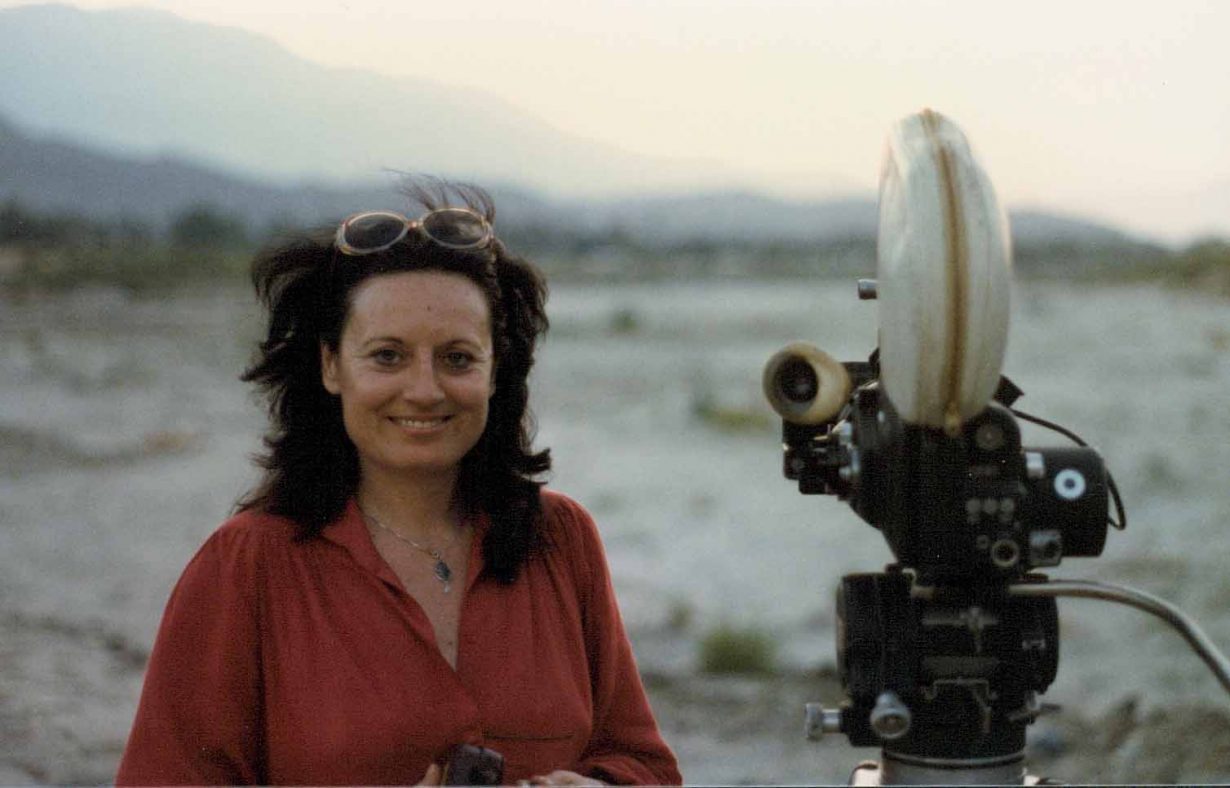 Katja Raganelli working on a film in 1992. Photo: Konrad Wickler, CC BY-SA 4.0, via Wikimedia Commons