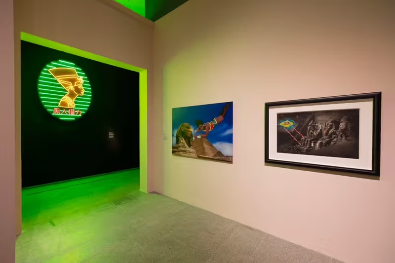 Installation view: Flight into Egypt: Black Artists and Ancient Egypt, 1876–Now, the Metropolitan Museum of Art, New York, 2024–25. Courtesy the Metropolitan Museum of Art, New York. Photo: Eileen Travell