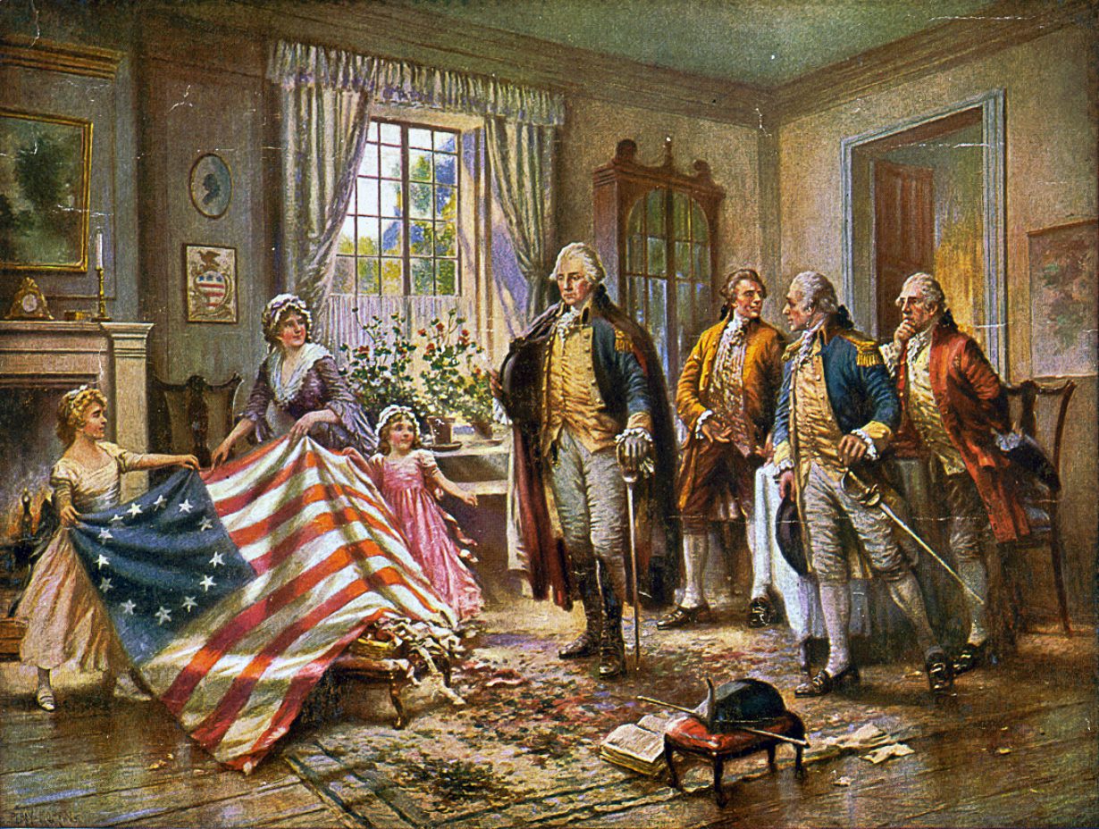 Edward Percy Moran, The Birth of Old Glory, circa 1917. Public domain, via Wikimedia Commons