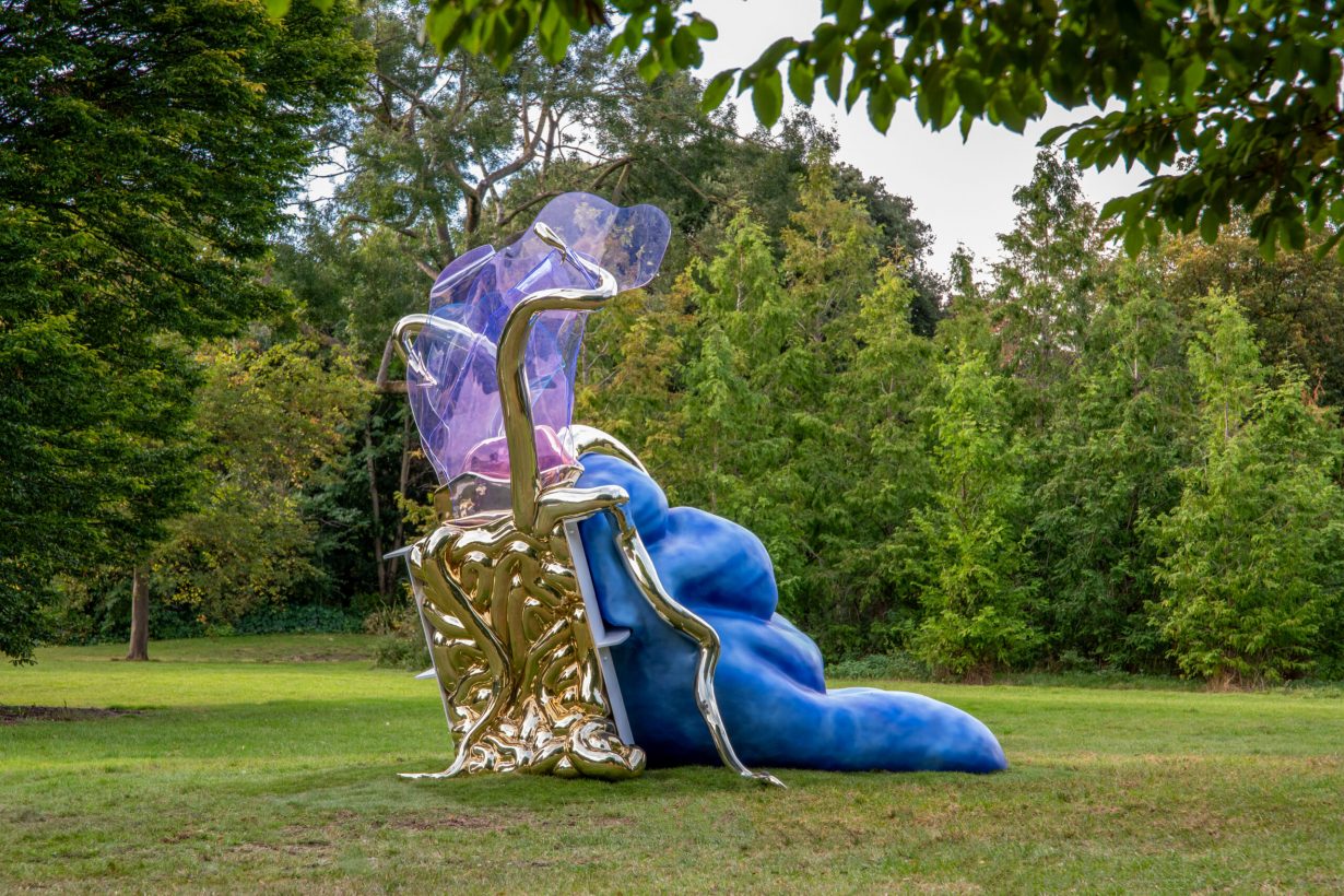 Libby Heaney, Ent-non-earthly-delights 2024. Installation: Frieze Sculpture, Regent's Park, London, 2024. Photo: Deniz Güzel, courtesy of Gazelli Art House