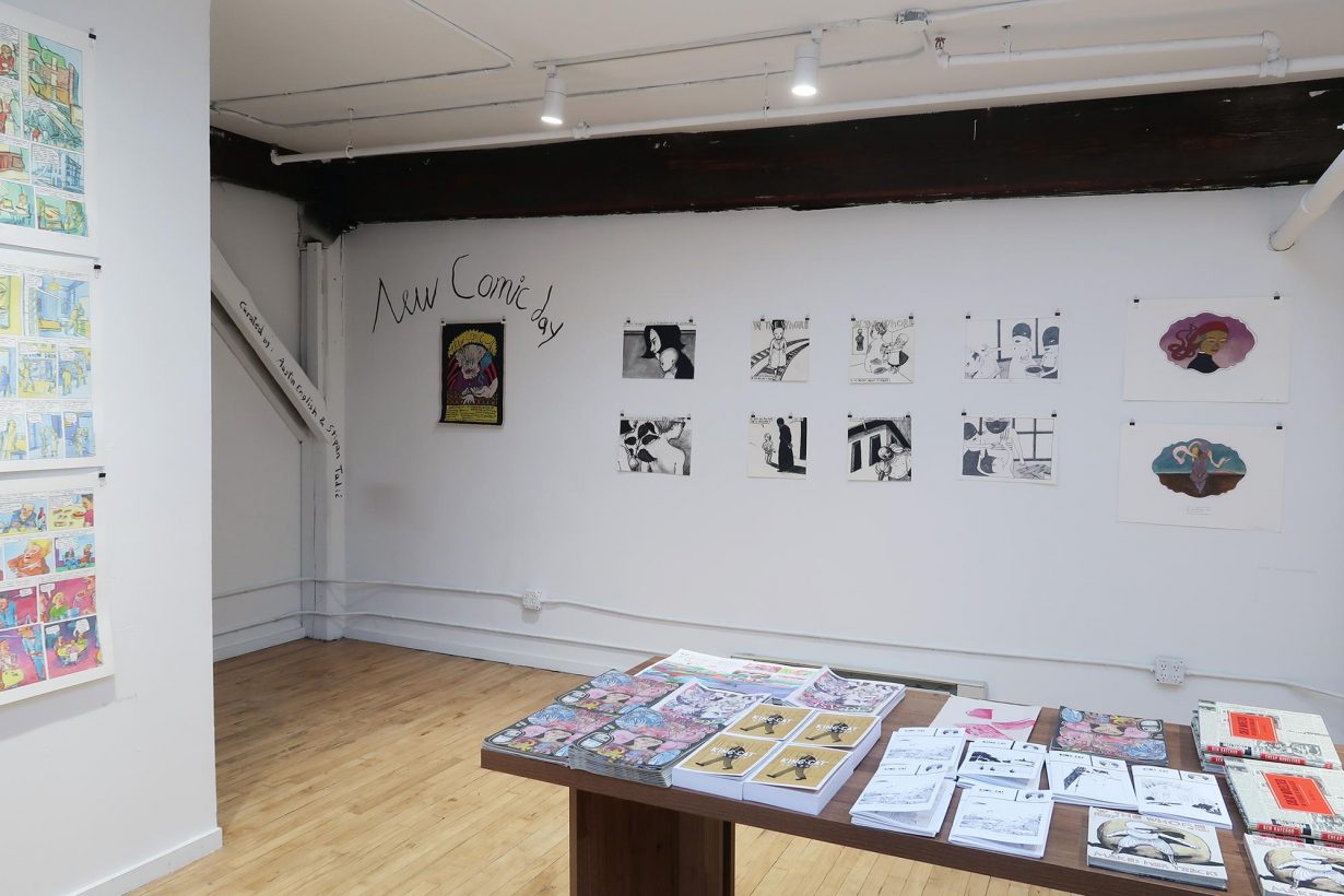 New Comic Day at Subtitled NYC (installation view), 2025. Courtesy Subtitled NYC, New York