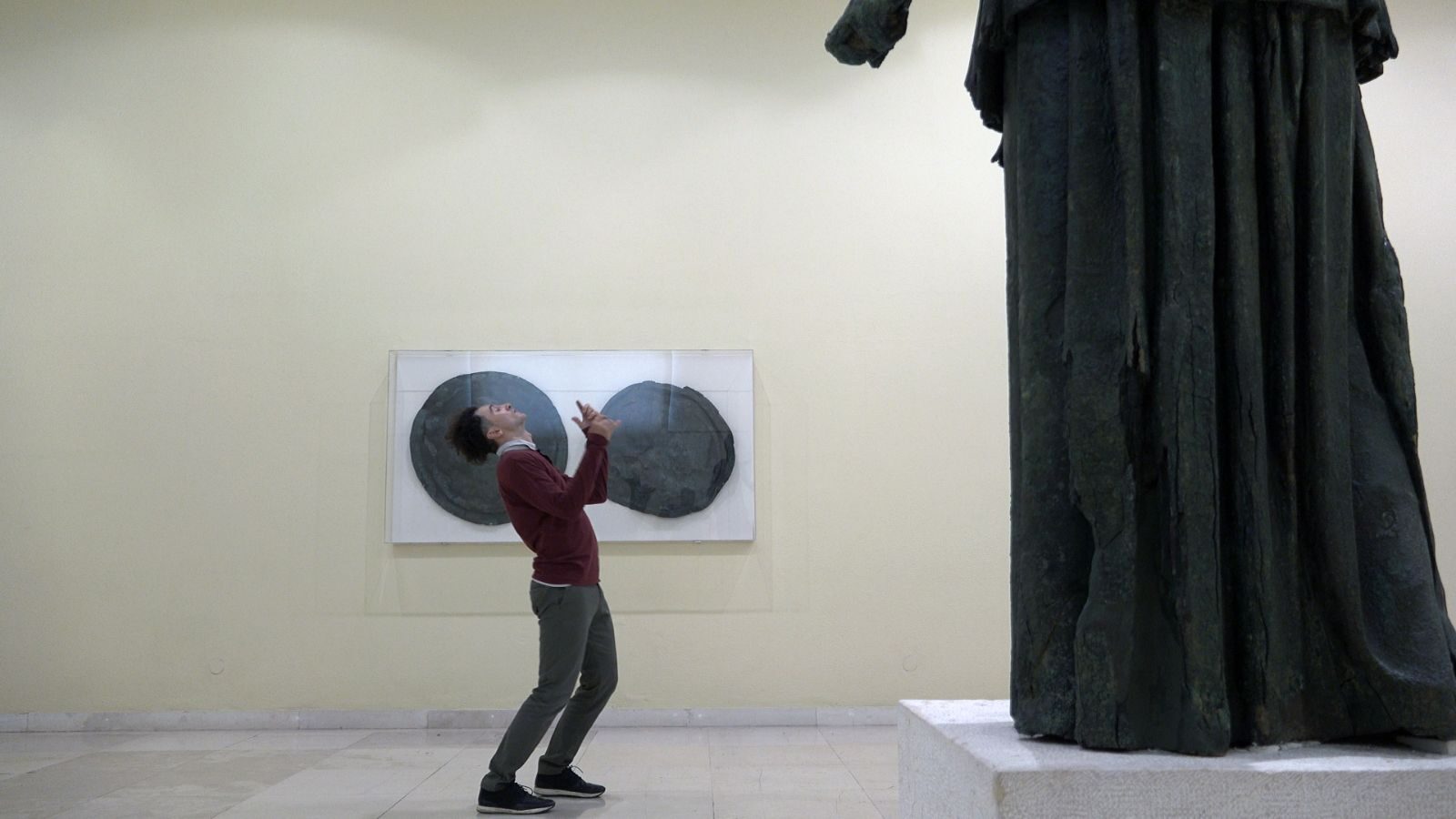 Dimitris Athiridis, Exergue – on Documenta 14, 2024, film still. Courtesy Faliro House Productions