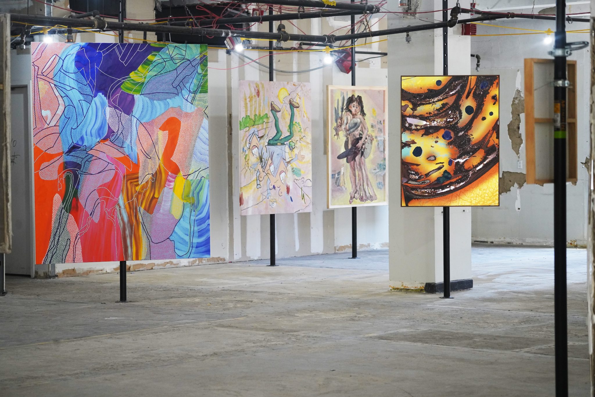 Installation view of R U STILL PAINTING???, FALCON Art Collective, 520 8th Ave Fl 15, NYC. Courtesy the artist and FALCON Art Collective