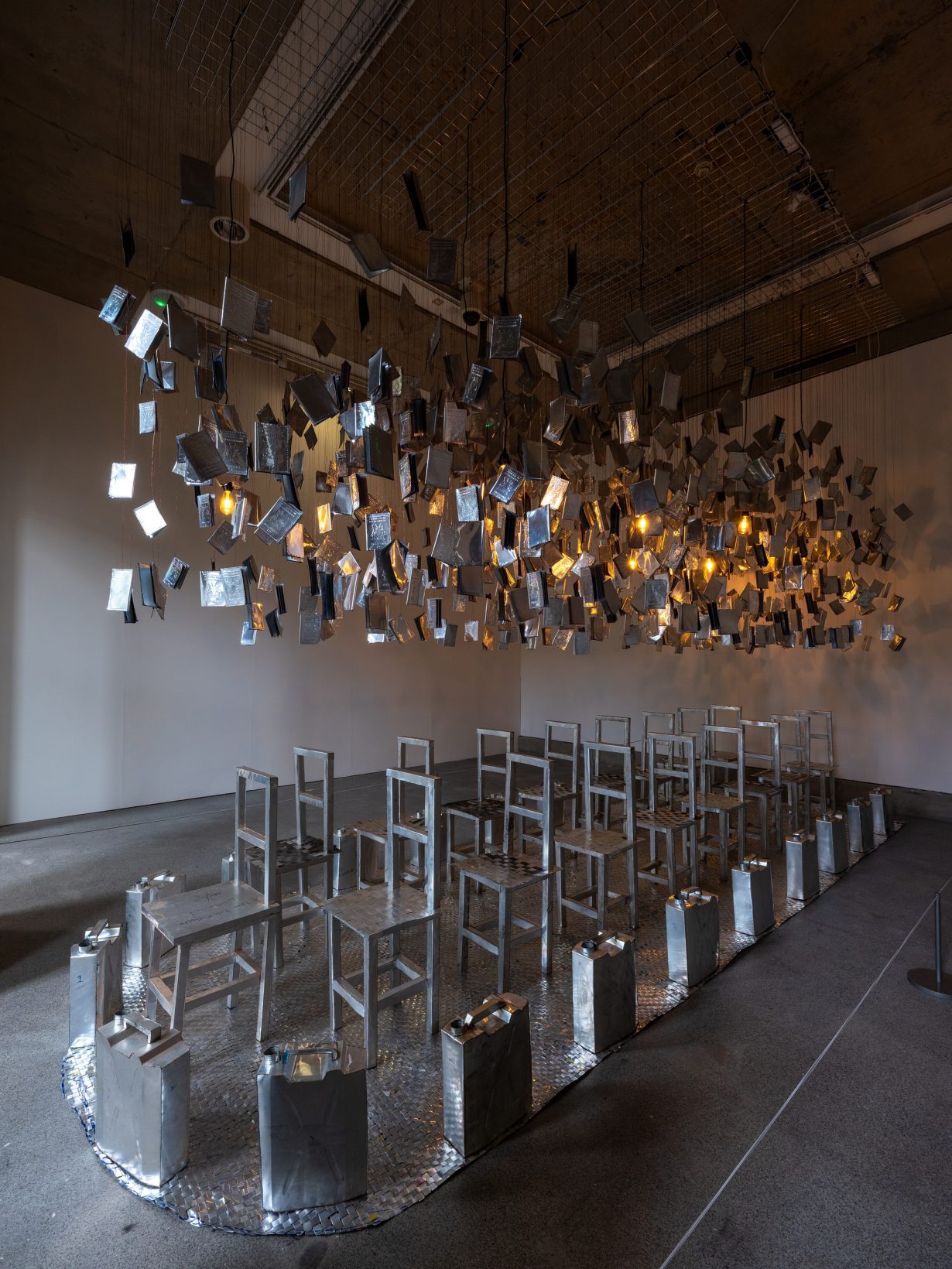 Odur Ronald, Muly'Ato Limu - All in One Boat, 2025. Liverpool Biennial 2025 at Bluecoat. Photo: Mark McNulty