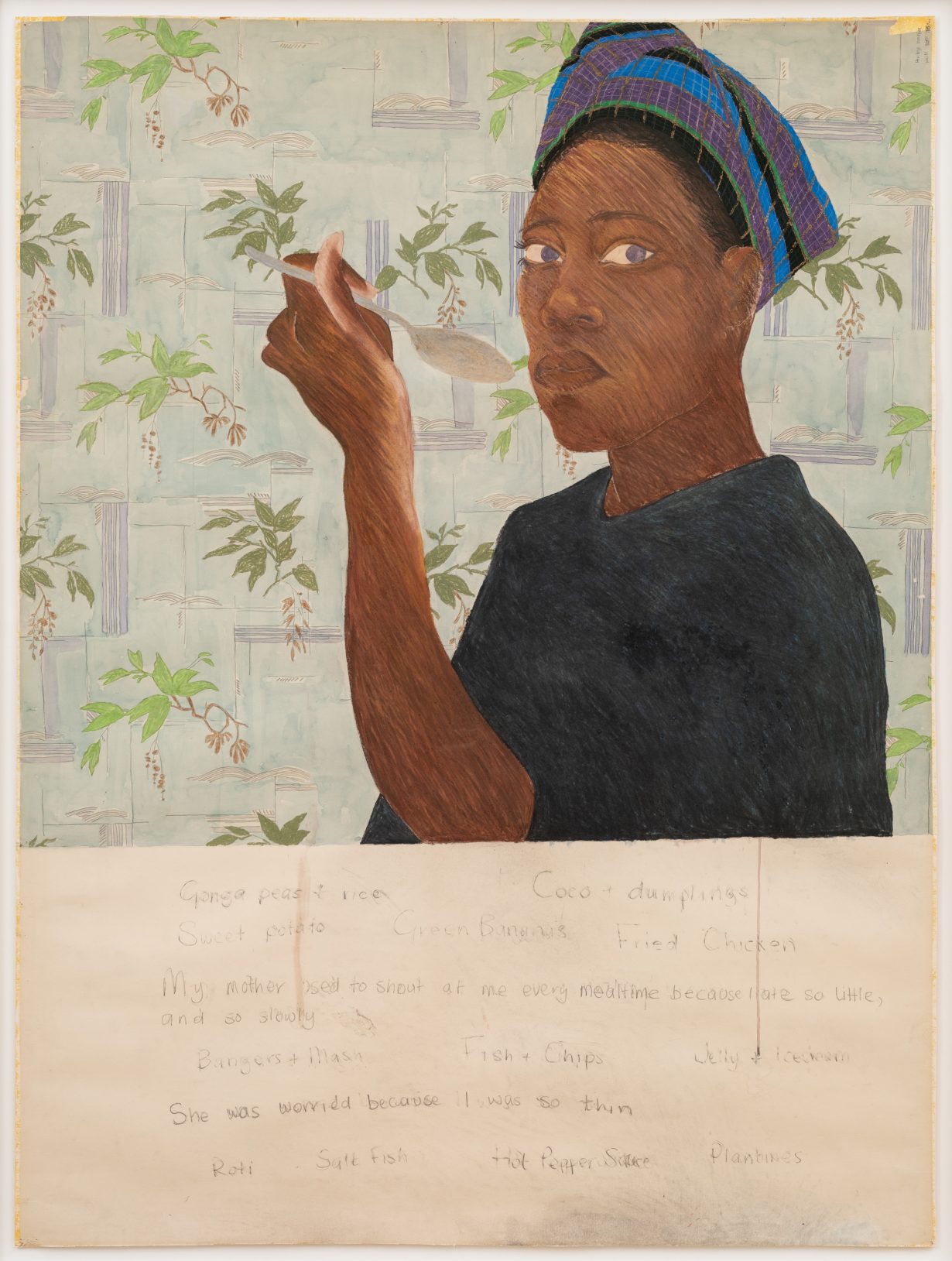 Sonia Boyce, Rice n Peas, 1982, pastel on paper, 137x102cm. Photo: Damian Griffiths. Courtesy the artist